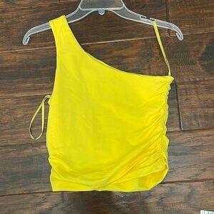 Superdown Revolve Yellow One Shoulder Top